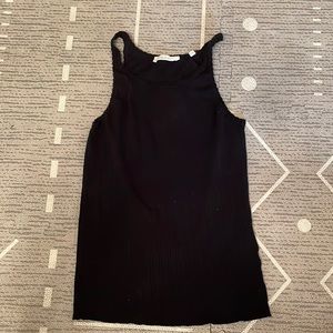 DOEN black cami with lace edge detail